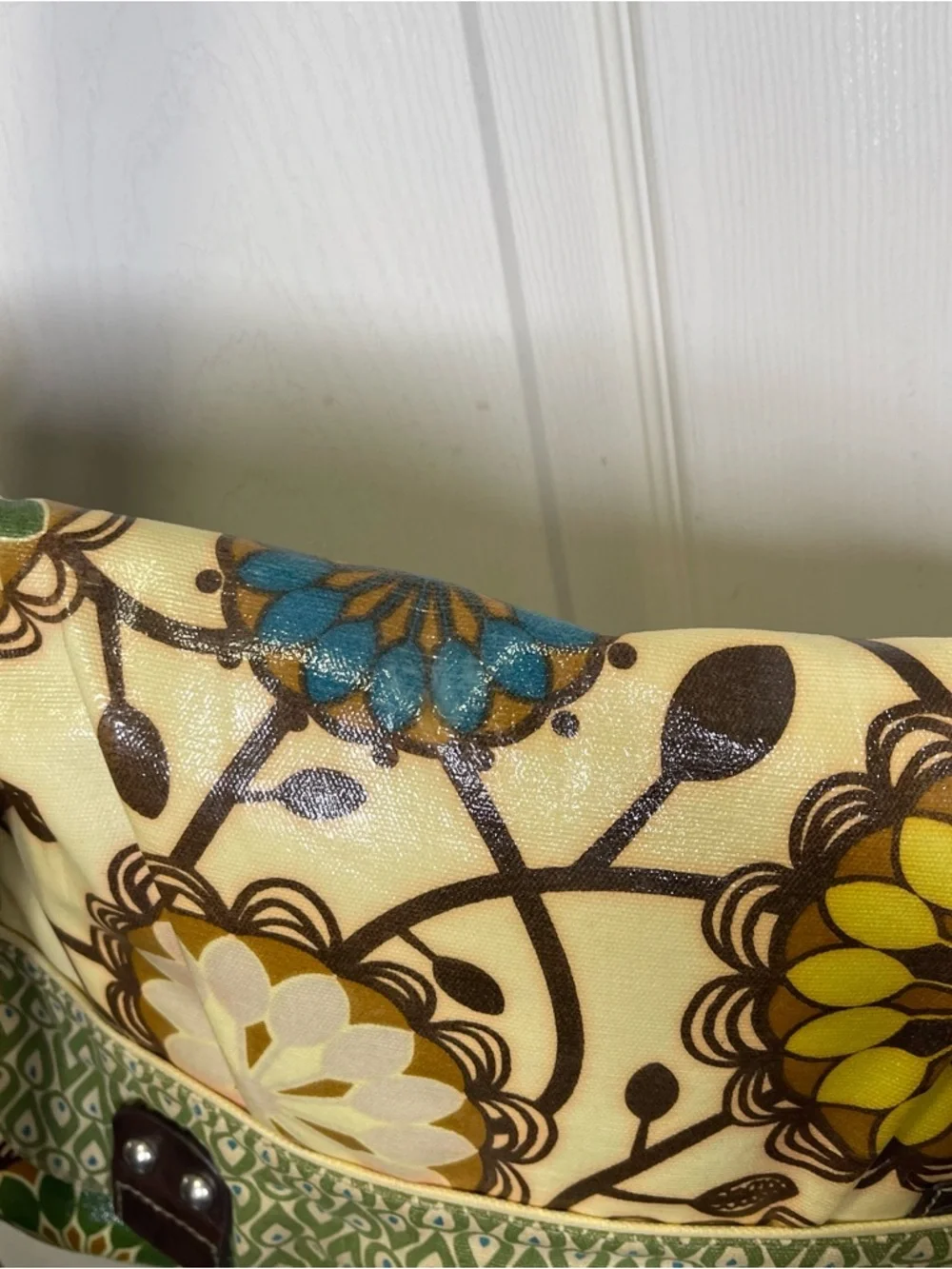 Fossil Color Coated Canvas Shoulder Crossbody Computer Bag Travel Bag
